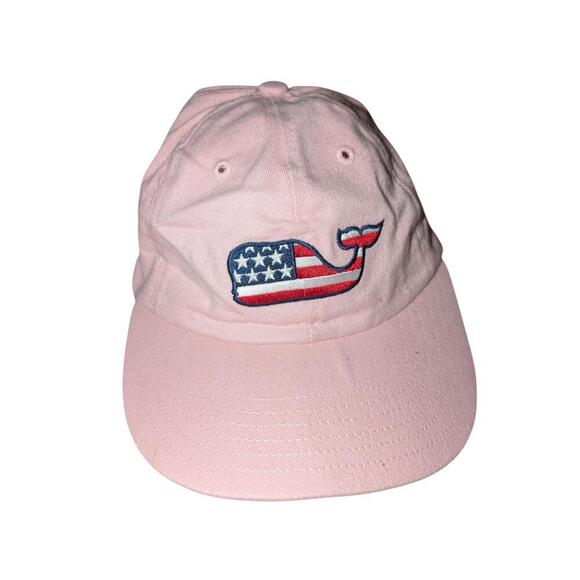 Vineyard Vines Accessories - Vineyard Vines Womens Baseball Hat One Size Pink Flag Whale Logo Preppy